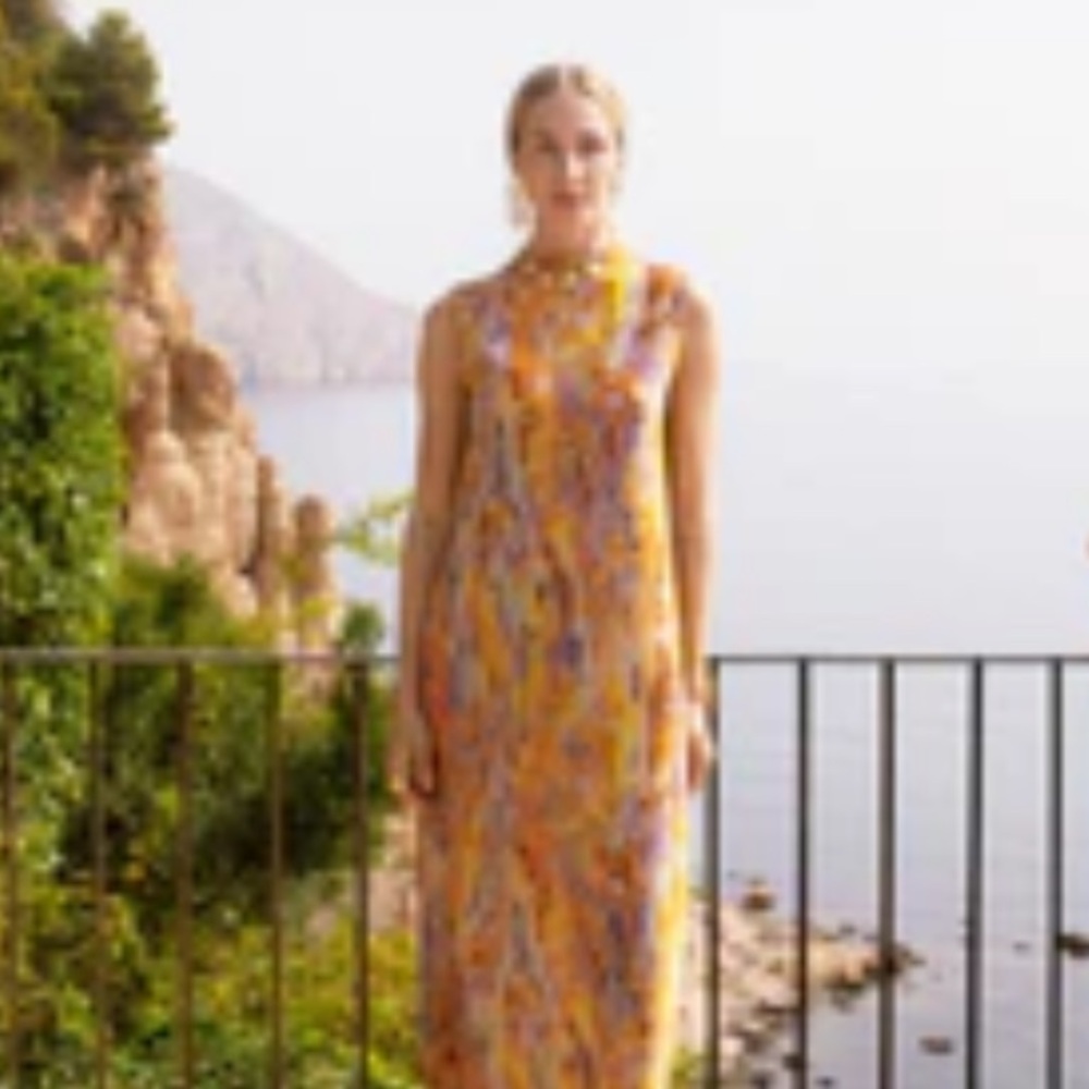 NWT Jo Sephine Floral Maxi Dress in Yellow
